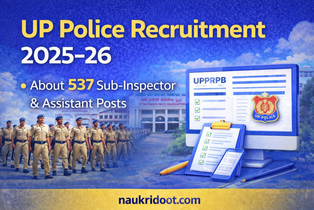 UP Police Recruitment 2025–26 SI and Assistant vacancy update