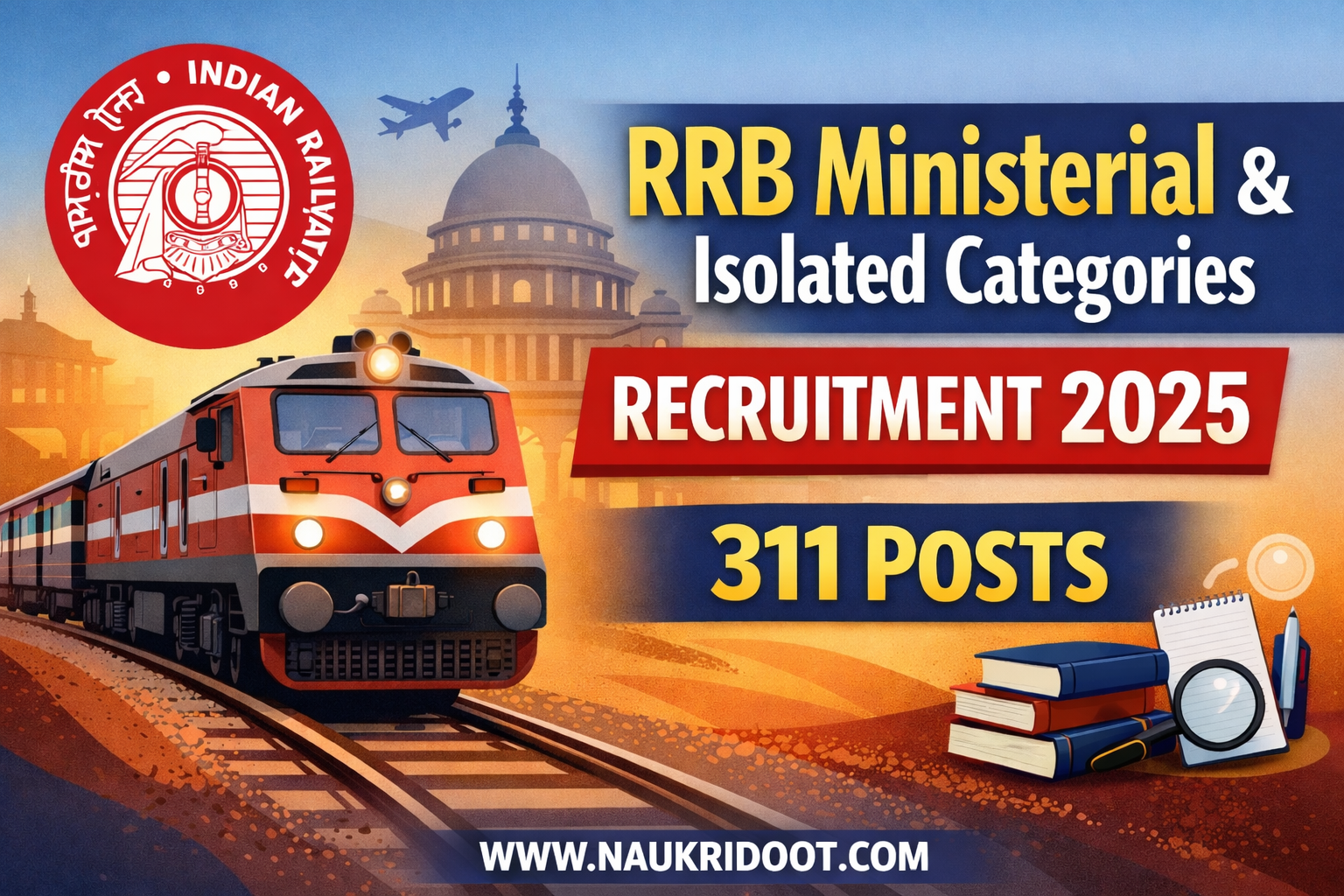 RRB Ministerial & Isolated Categories Recruitment 2025: 311 Posts