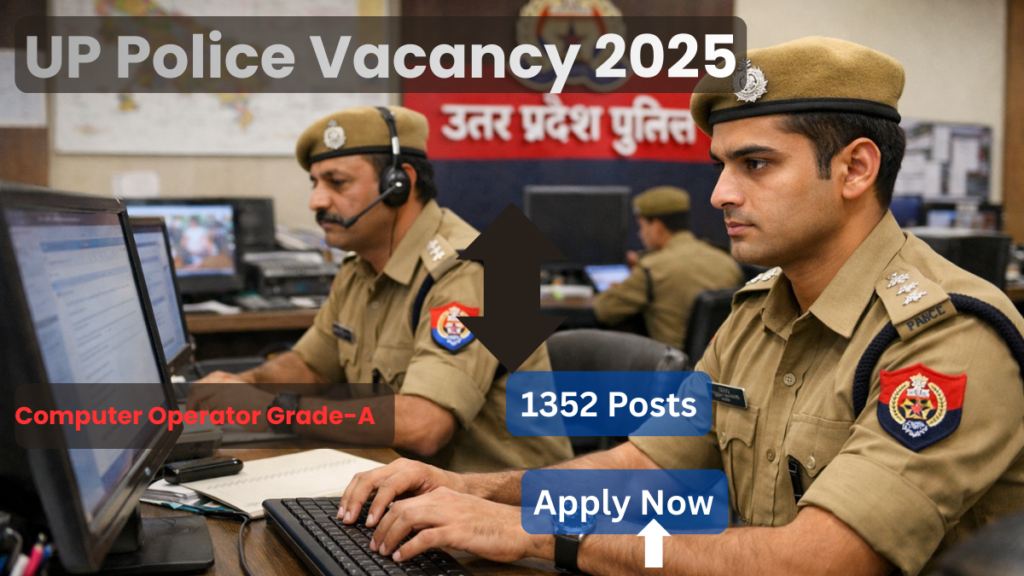 UP Police Computer Operator Grade-A Recruitment 2025: 1352 Vacancies, Apply Online
