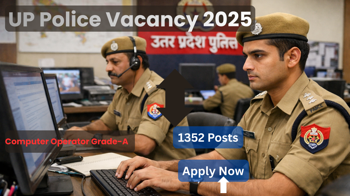 UP Police Computer Operator Grade-A Recruitment 2025: 1352 Vacancies, Apply Online